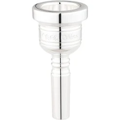 New 🥰 S.E. SHIRES S.E. SHIRES Custom Series Large Shank Trombone Mouthpiece In Silver 4G 🤩